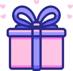 gift box with ribbon illustration
