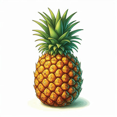 Cute Pineapple Vector Cartoon illustration