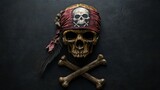 skeleton pirate captain caribbean cemetery evil