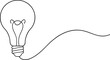 © Deecurve - Continuous one line drawing  light bulb concept