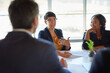 © C.Arcurs/peopleimages.com - Office, planning and people with discussion in meeting for business proposal, b2b merger or info. Director, employees and consultation at desk for corporate deal, partnership or acquisition documents