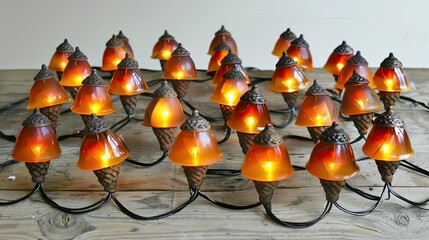 Canvas Print - acorn lights, LED string light decoration