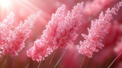 Sticker - Pink Feather Grass in Soft Light