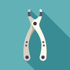 Sticker - Dental pliers icon representing oral hygiene and dentistry, useful for websites and mobile apps