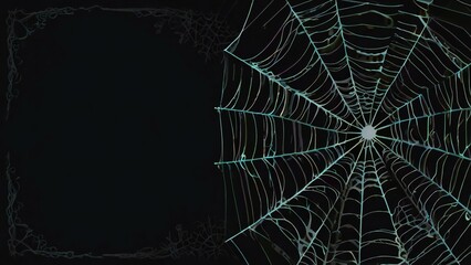 spider web with dew drops