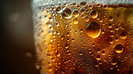 Close-up of Condensation on a Cold Drink