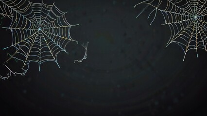 Wall Mural - spider web with dew drops