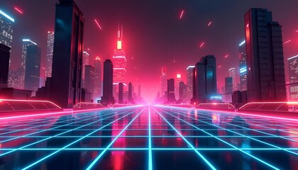 Poster - Sci-Fi Abstract Background for Advertising, Technology, and Metaverse Showcases
