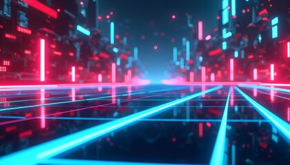 Poster - Sci-Fi Abstract Background for Advertising, Technology, and Metaverse Showcases
