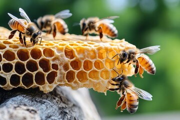 Farm product, raw honey, natural sweetness harvested directly from bees, offering pure and unprocessed honey