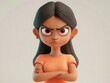 © Yendi08 - Angry 3D Cartoon Indian Woman. Frustrated with Arms Crossed