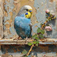 Wall Mural - blue and yellow macaw in tree