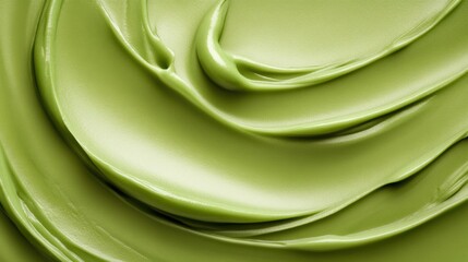 Canvas Print - A close up of a green liquid that is being applied to something, AI