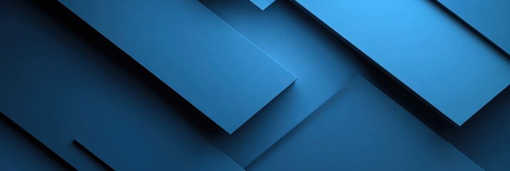 Blue background with simple geometric shapes, smooth curves, and lines Generative AI