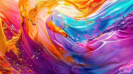 vibrant multicolor dancing visual abstract ai generated artwork