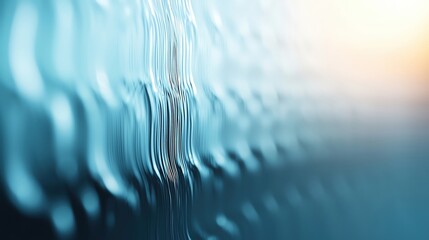 Poster - Elegant close-up of water droplets on a surface, creating a soothing blend of colors and patterns for serene backgrounds.