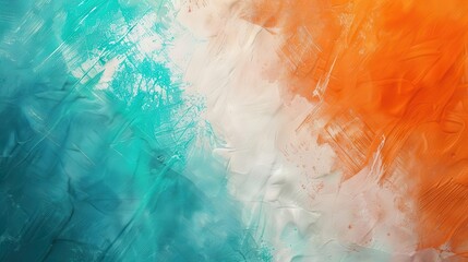 vibrant orange white blue teal gradient background grainy texture effect abstract poster banner design copy space digital illustration