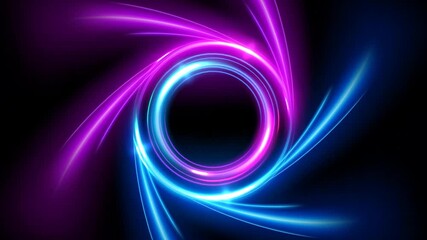 Wall Mural - Twirl Light Circle Effect, 4K High Quality Video