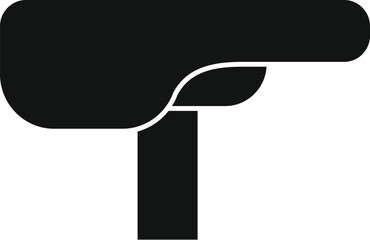 Poster - black silhouette of a bicycle seat, an essential accessory for comfortable cycling