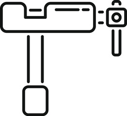 Poster - Line icon of a drone delivering a package using modern technologies