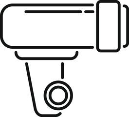 Canvas Print - Simple line icon of a cctv camera, representing security and surveillance