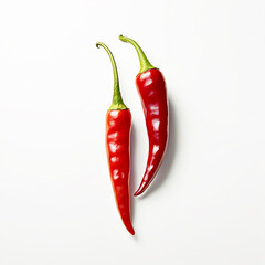 Spicy Chili Peppers isolated on a white background