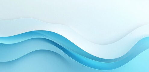 Poster - Abstract blue background with white space for text Generative AI