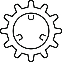 Poster - this is a vector illustration of a gear wheel, perfect for representing concepts like settings, mech