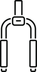 Poster - This simple vector icon represents a bike suspension fork, an essential part of mountain bikes