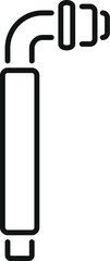 Poster - simple line drawing of an allen key, ideal for projects related to tools, repair, and diy