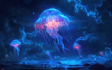 Wall Mural - Jellyfish Fantasy