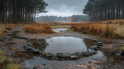 Unusual natural environments such as flooded forests, geothermal springs, which display unique landscape features and colors