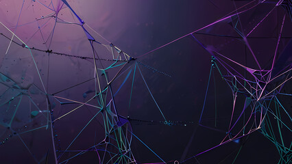 abstract spider web background with chaotic, overlapping strands that form geometric patterns