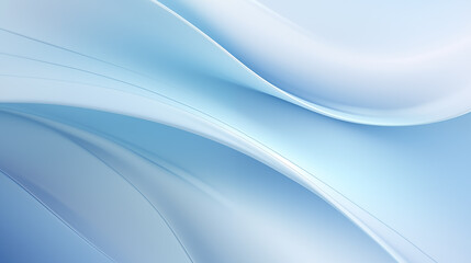 Fototapete - Abstract white wavy background with streaks of blue color.