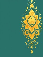 Wall Mural - Free indian flower pattern rangoli background