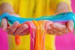 © TuruMuru - Child making colorful slime at home DIY