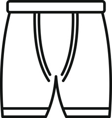 Poster - Simple vector illustration of men's athletic shorts with an elastic waistband on a white background