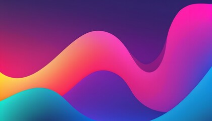 Fototapete - Freeform gradient glass background, inflate 3d gradient fluid freeform holographic, futuristic background template