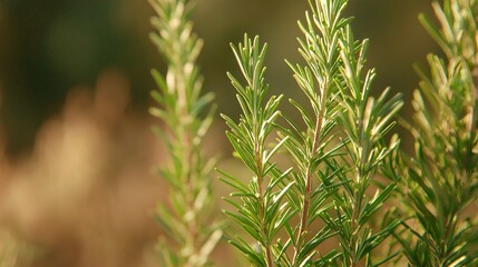 Canvas Print -   A sharp focus on a green plant with numerous leaves in the foreground and a hazy backdrop