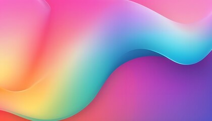Fototapete - Freeform gradient glass background, inflate 3d gradient fluid freeform holographic, futuristic background template