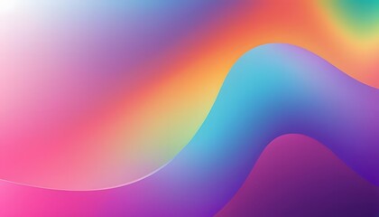Fototapete - Freeform gradient glass background, inflate 3d gradient fluid freeform holographic, futuristic background template