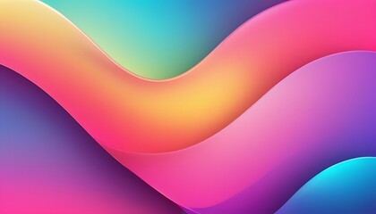 Fototapete - Freeform gradient glass background, inflate 3d gradient fluid freeform holographic, futuristic background template