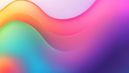 Fototapete - Freeform gradient glass background, inflate 3d gradient fluid freeform holographic, futuristic background template