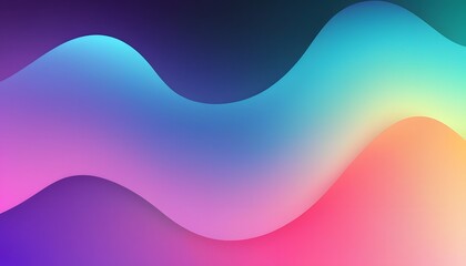 Fototapete - Freeform gradient glass background, inflate 3d gradient fluid freeform holographic, futuristic background template