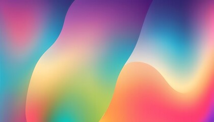 Fototapete - Freeform gradient glass background, inflate 3d gradient fluid freeform holographic, futuristic background template