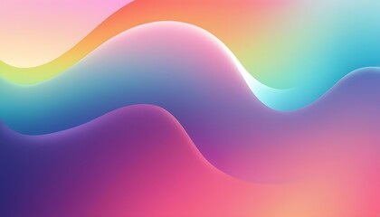 Fototapete - Freeform gradient glass background, inflate 3d gradient fluid freeform holographic, futuristic background template