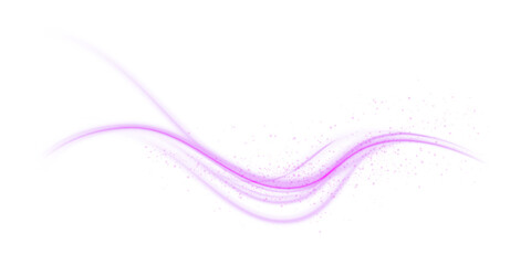 Poster - Bright purple glow effect of curved lines. Effect of shining lines curved in space on white background PNG.