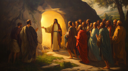 The Resurrection of Lazarus With Jesus Standing Before Witnesses