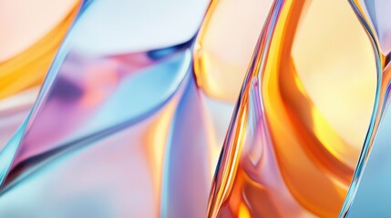 Wall Mural - A close up of a colorful abstract background with some shiny glass, AI