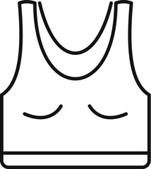 Wall Mural - Simple vector icon of a sports bra, perfect for conveying an active lifestyle